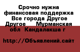 Срочно нужна финансовая поддержка! - Все города Другое » Другое   . Мурманская обл.,Кандалакша г.